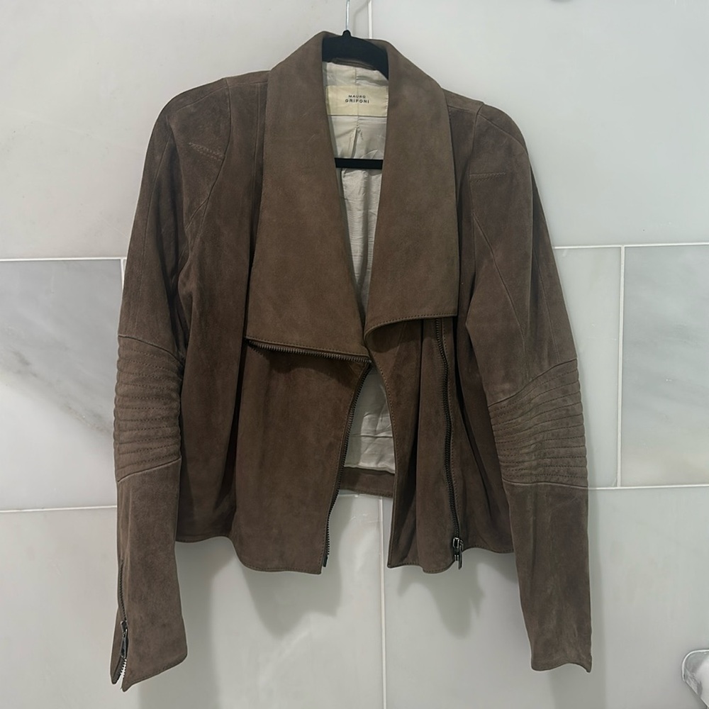 Mauro Grifoni Suede Moto Jacket